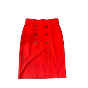 Ann Taylor Sailor Front Red Pencil Skirt- size 8